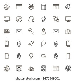 Online consultation icon set. Collection of high quality black outline logo for web site design and mobile apps. Vector illustration on a white background
