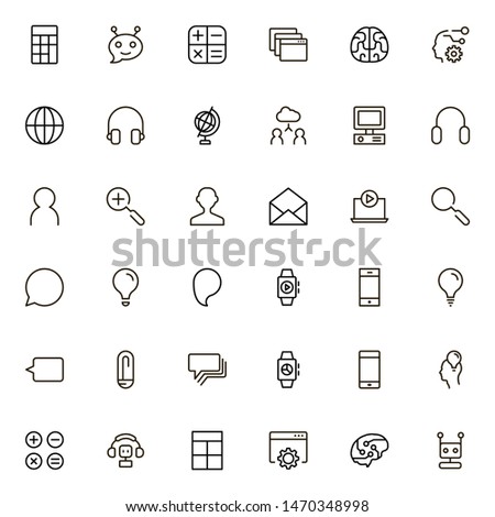 Online consultation icon set. Collection of high quality black outline logo for web site design and mobile apps. Vector illustration on a white background
