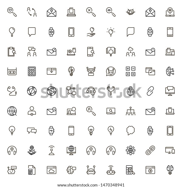 Online Consultation Icon Set Collection High Stock Vector (Royalty Free ...