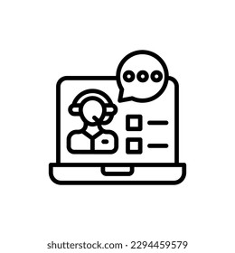 Online Consultation icon in vector. Illustration