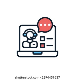 Online Consultation icon in vector. Illustration
