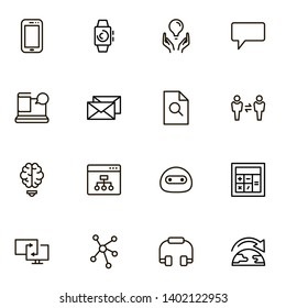 Online consultation ine icon set. Collection of high quality black outline logo for web site design and mobile apps. Vector illustration on a white background