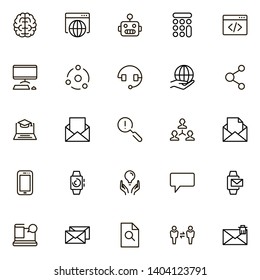 Online consultation ine icon set. Collection of high quality black outline logo for web site design and mobile apps. Vector illustration on a white background