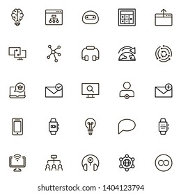 Online consultation ine icon set. Collection of high quality black outline logo for web site design and mobile apps. Vector illustration on a white background