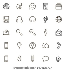 Online consultation ine icon set. Collection of high quality black outline logo for web site design and mobile apps. Vector illustration on a white background