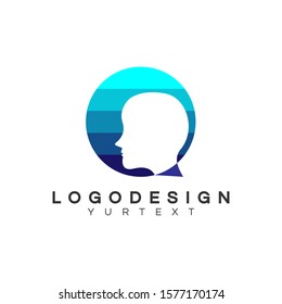 online consultation logo vector design full color