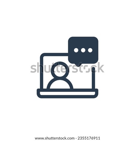 Online consultation vector icon illustration