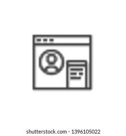 Online consultation window line icon. linear style sign for mobile concept and web design. Website support outline vector icon. Symbol, logo illustration. Pixel perfect vector graphics