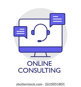 Online Consulting – Headset Representing Virtual Business Advisory Services