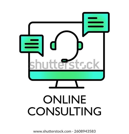 Online Consulting – Headset Representing Virtual Business Advisory Services