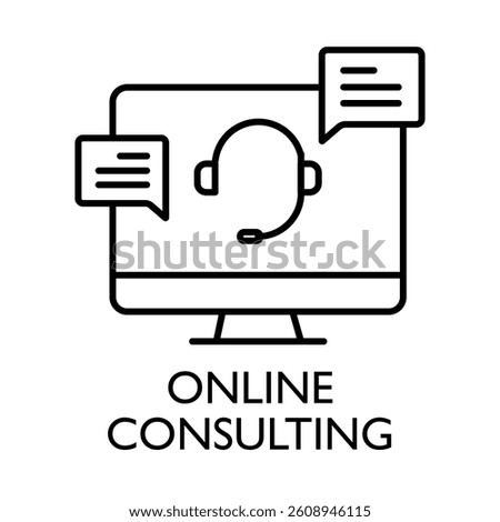 Online Consulting – Headset Representing Virtual Business Advisory Services