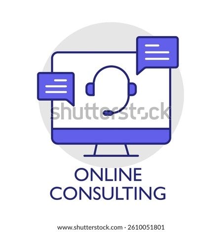 Online Consulting – Headset Representing Virtual Business Advisory Services