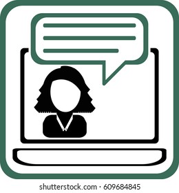 Online consulting icon