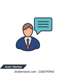online consulting icon logo vector illustration. contact support symbol template for graphic and web design collection