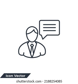 online consulting icon logo vector illustration. contact support symbol template for graphic and web design collection