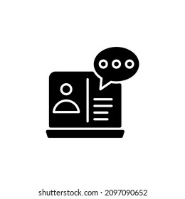 icono de consultoría en línea en vector. Logotipo