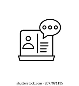 online consulting icon in vector. Logotype