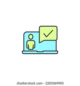 Online Consulting line icon. Simple element illustration. Online Consulting concept outline symbol design.