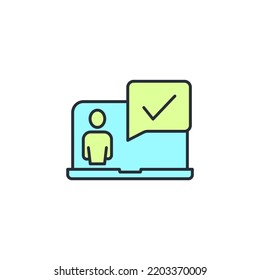 Online Consulting line icon. Simple element illustration. Online Consulting concept outline symbol design.