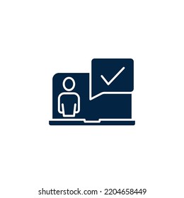 Online Consulting line icon. Simple element illustration. Online Consulting concept outline symbol design.