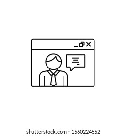 online consulting - minimal line web icon. simple vector illustration. concept for infographic, website or app.