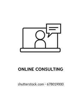 Online consulting Vector Icon