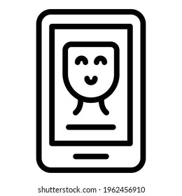 Online consumer icon. Outline Online consumer vector icon for web design isolated on white background