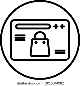 Online Content Buying Vector Line Icon Design
