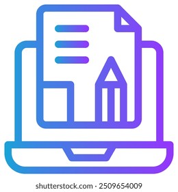 Online content icon vector illustration concept for Coding and Development icons with perfect gradient color symbol background