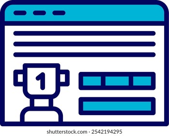Online Contest Blue Mixed Vector Icon Design