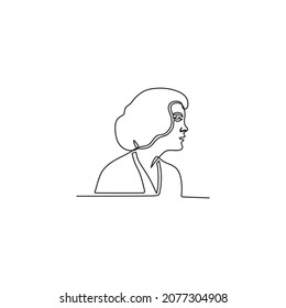 online continuous drawing single line art of woman
