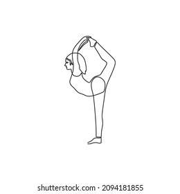 online continuous drawing single line art of woman face moment
