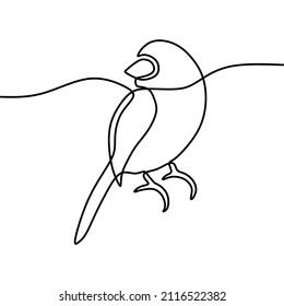 online continuous drawing single line art of bird