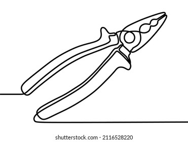 online continuous drawing single line art of mechanical equipment

