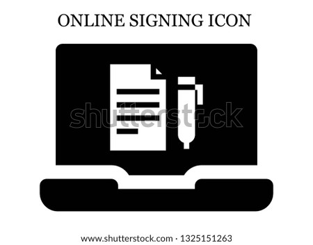 online Contract icon. Editable online Contract icon for web or mobile.