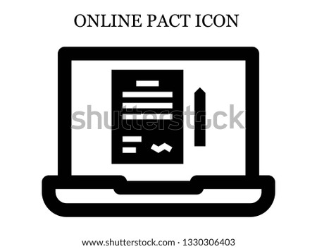 online Contract icon. Editable online Contract icon for web or mobile.