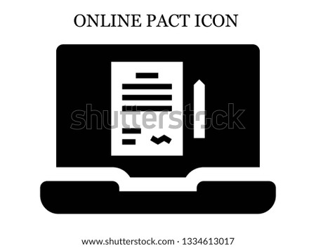 online Contract icon. Editable online Contract icon for web or mobile.