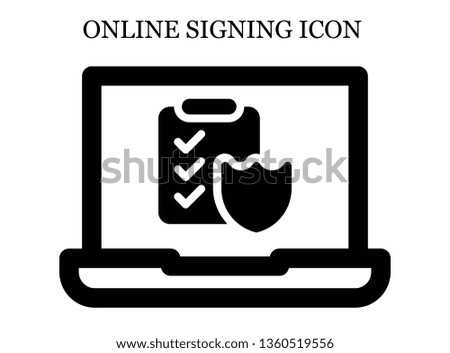 online Contract icon. Editable online Contract icon for web or mobile.