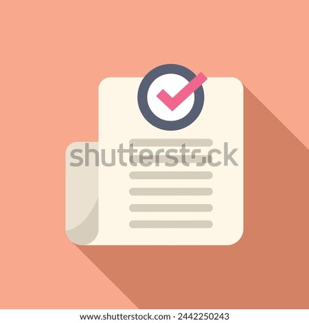 Online control documents icon flat vector. Legal consumer access. Scale price