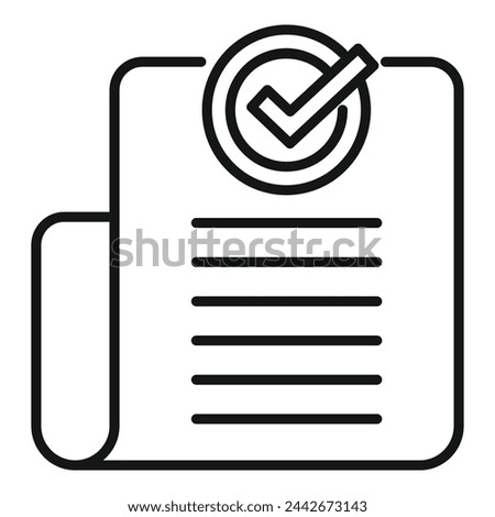 Online control documents icon outline vector. Legal consumer access. Scale price