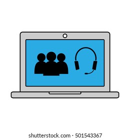 Online conversation internet communication. Vector illustration icon