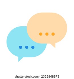 Online conversation vector design element. Abstract customizable symbol for infographic with blank copy space. Editable shape for instructional graphics. Visual data presentation component