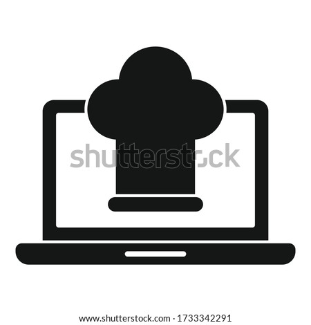 Online cooking show icon. Simple illustration of online cooking show vector icon for web design isolated on white background