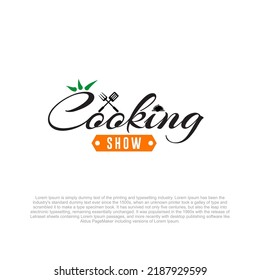 Online Cooking Show Vector Logo Design. Modern Cooking Logo Design. Apron And Kitchen Tools Logo Design. Fresh Cooking Logo Design. Apron Vector Icon.