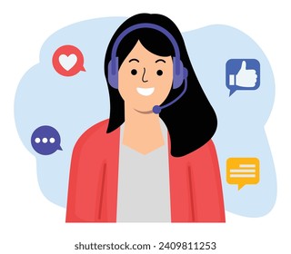 online costumer service or Customer support concept