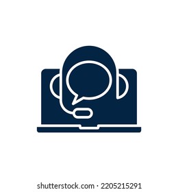 Online counseling concept line icon. Simple element illustration. Online counseling concept outline symbol design.