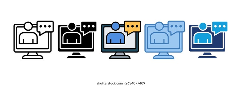 Icon-Element der Online-Beratung für Design