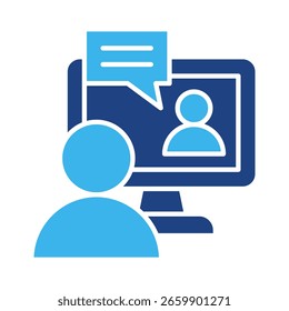 Icon-Element der Online-Beratung für Design