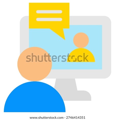 Online Counseling Icon Element For Design