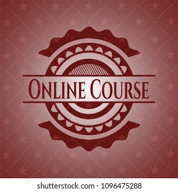  Online Course badge with red background